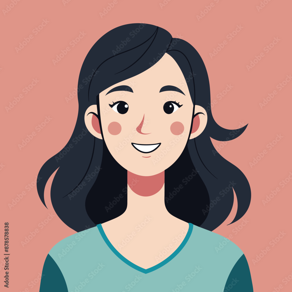 Woman cartoon character expression showing vector illustration Woman cartoon character expression showing vector illustration