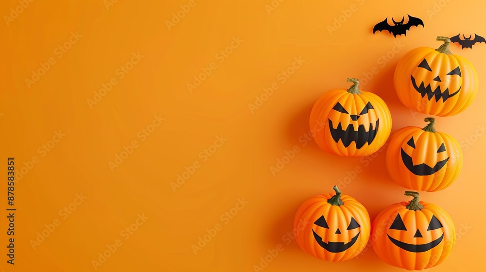 Halloween pumpkins creepy cartoon drawing Halloween pumpkins creepy cartoon drawing