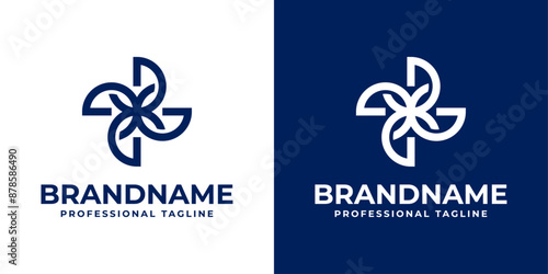 Letters G Propeller Logo, Perfect for Aviation and Aerospace Companies