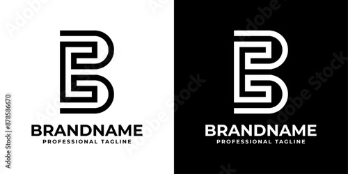 Letters BE Monogram Logo, suitable for any business with BE or EB initials