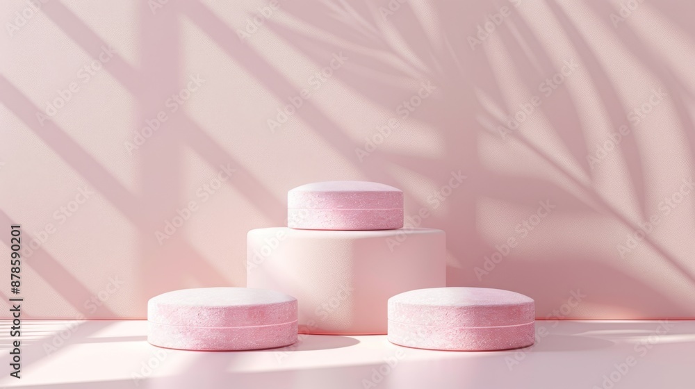 Pink Minimalist Product Display with Shadow Pink Minimalist Product Display with Shadow