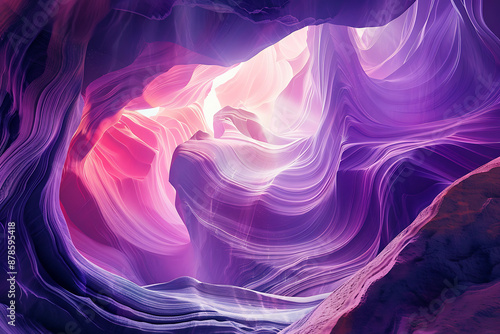 Abstract purple and pink canyon walls, a breathtaking natural wonder, perfect for travel and nature photography. 

