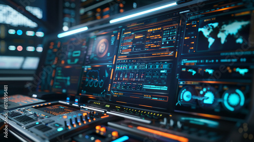 Wallpaper Mural A detailed view of a computer screen with AI cybersecurity tools. technology AI Torontodigital.ca