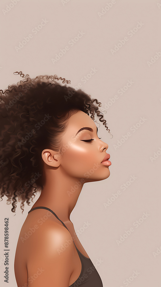 A beautiful woman with brown skin and dark brown curly hair, in a minimalist style, conveying elegance and confidence, perfect for beauty and fashion campaigns.
A beautiful woman with brown skin and dark brown curly hair, in a minimalist style, conveying elegance and confidence, perfect for beauty and fashion campaigns.