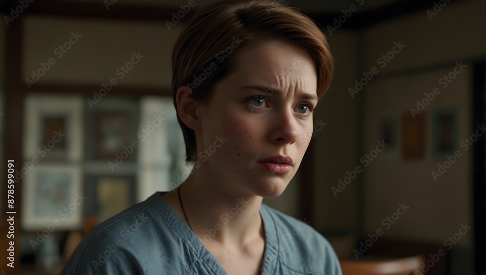 Fototapeta premium A character's emotional flux after a significant loss ai_generated