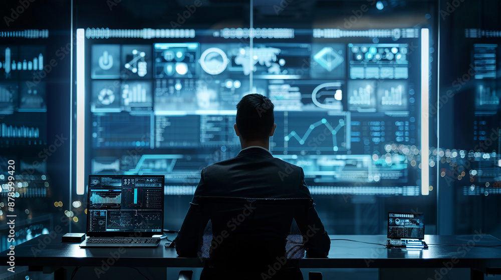 An AI system alerting a user to potential security threats. technology AI An AI system alerting a user to potential security threats. technology AI