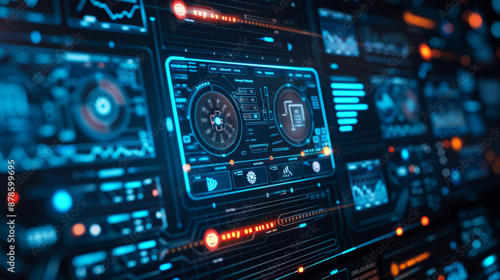 An AI-driven dashboard displaying real-time security alerts on a screen. technology AI An AI-driven dashboard displaying real-time security alerts on a screen. technology AI