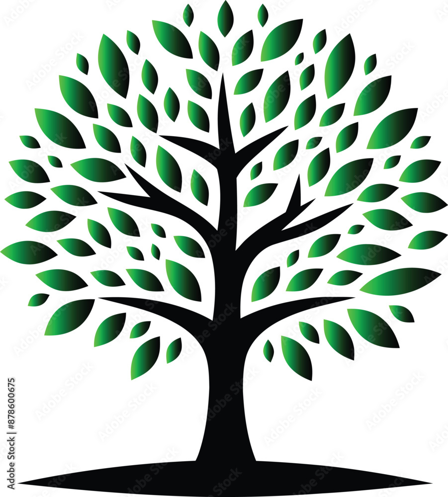 Fototapeta premium Tree Vector illustration. Tree icon, logo, vector.