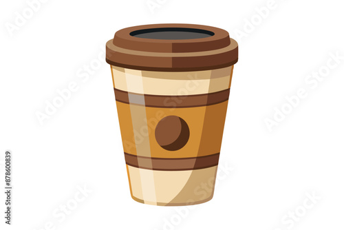 Brown take away cup of coffee G.eps