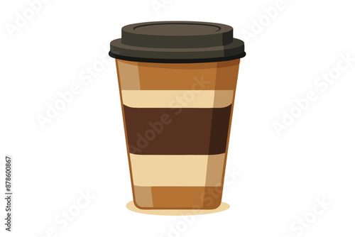 Brown take away cup of coffee F.eps