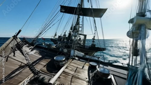 sailing ship in the harbor