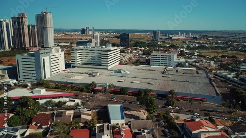 Aerial view of buildings in the city photo