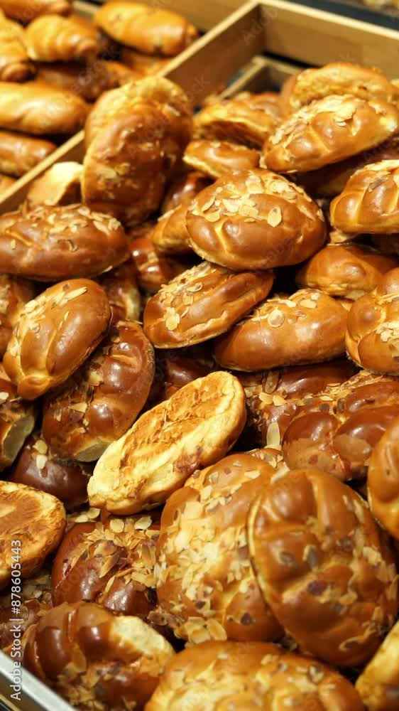 bread in the supermarket vertical video bread in the supermarket vertical video