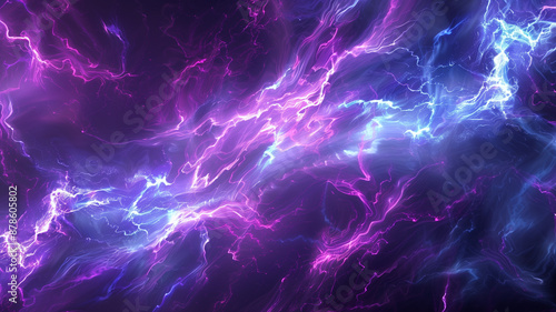 Electric Plasma Effects with Intertwining Blue and Violet Bolts