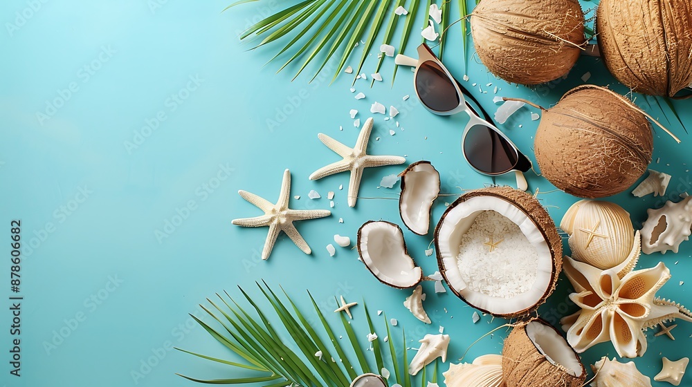 Summer Vacation Tropical Beach Background Summer Vacation Tropical Beach Background