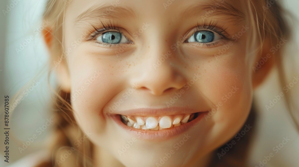 perfect kids smile close up, happy little girl with beautiful white milk tooth, child dental care and stomatology, dentistry perfect kids smile close up, happy little girl with beautiful white milk tooth, child dental care and stomatology, dentistry
