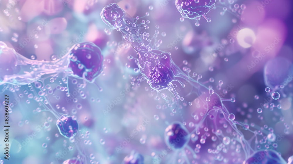 Microscopic View of Cells in Soft Focus in Pastel Colors Microscopic View of Cells in Soft Focus in Pastel Colors