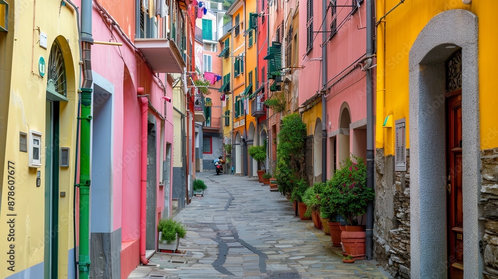 Fototapeta premium Colorful Italian Alleyway