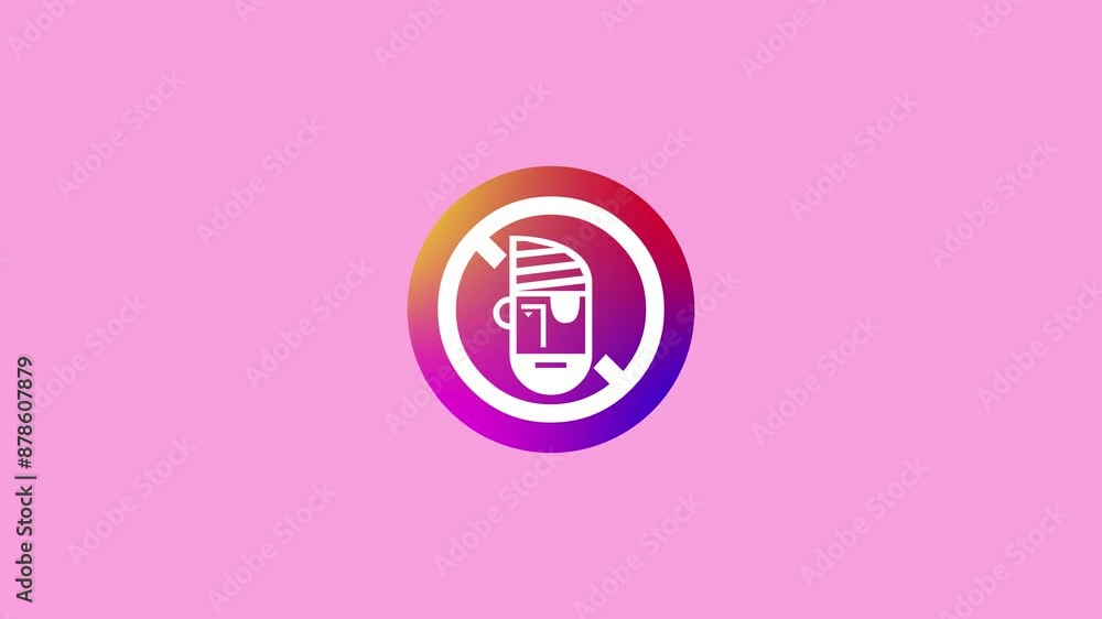 Copy protection icon gradient color simple shape circle animation Copy protection icon gradient color simple shape circle animation