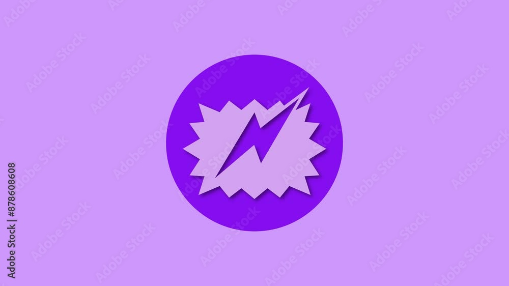 Dialogue balloon icon purple color simple shape circle animation Dialogue balloon icon purple color simple shape circle animation