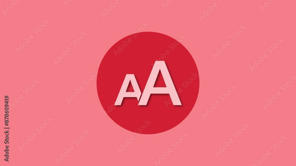 Font icon red color simple shape circle animation Font icon red color simple shape circle animation