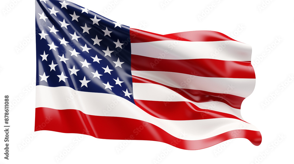 American flag transparent background. American flag transparent background.