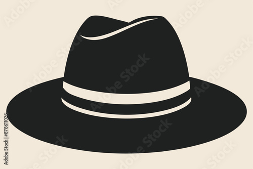 Detective hat silhouette vector illustration D.eps