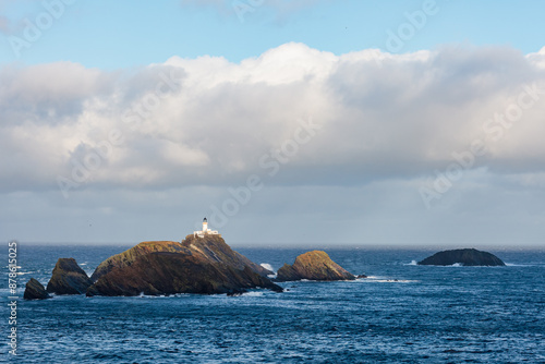 Muckle Flugga, northernmost lighthouse in the United Kingdom, Hermaness National Nature Reserve, Scotland, Shetland Islands, Unst island photo