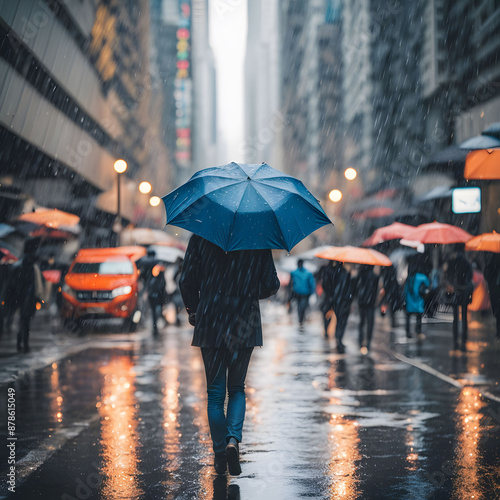 people walking in the rain © Natsumae