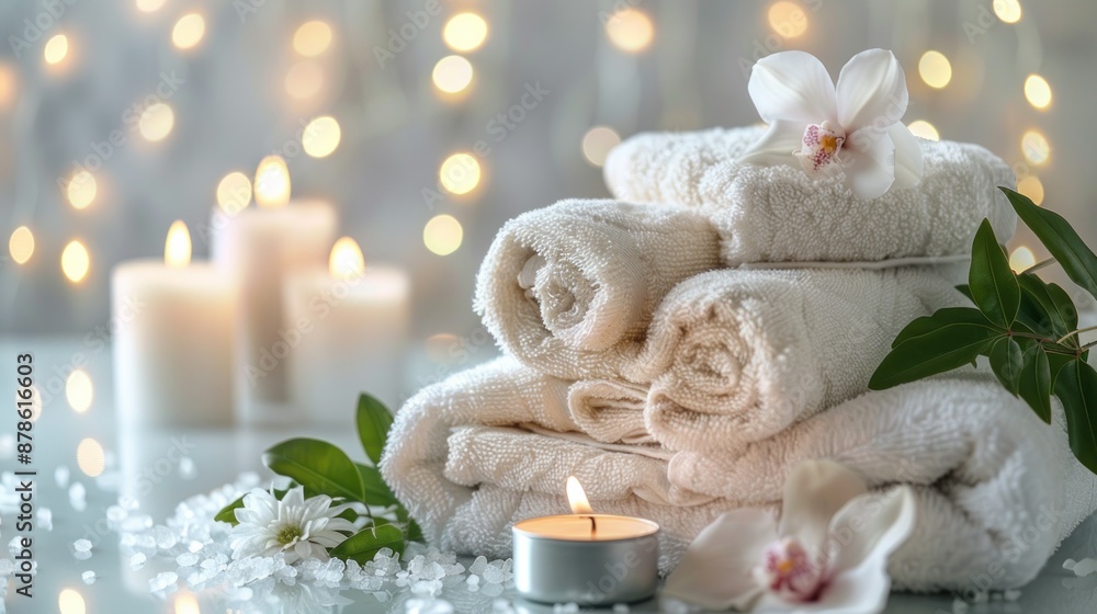 Spa background towel bathroom white luxury concept massage candle bath. Bathroom white wellness spa background towel Spa background towel bathroom white luxury concept massage candle bath. Bathroom white wellness spa background towel