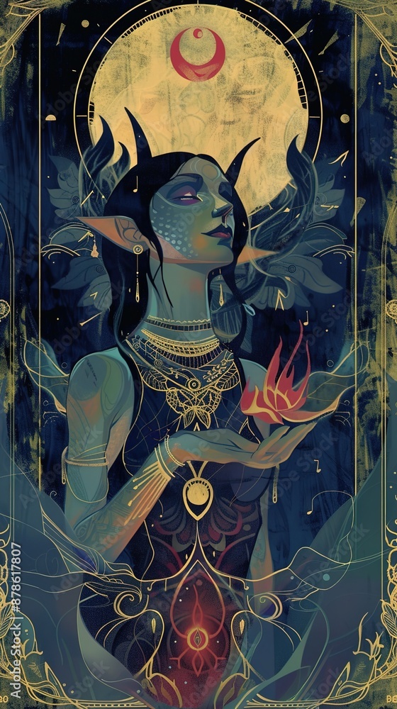 illustrations of tarot cards, the theme of isoterics and fortune telling Generative AI illustrations of tarot cards, the theme of isoterics and fortune telling Generative AI