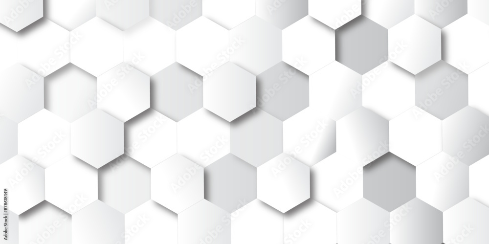 Abstract white background with hexagons. Abstract hexagon polygonal pattern background vector. seamless bright white Pattern with hexagons illustration of a honeycomb. Futuristic surface . Abstract white background with hexagons. Abstract hexagon polygonal pattern background vector. seamless bright white Pattern with hexagons illustration of a honeycomb. Futuristic surface .