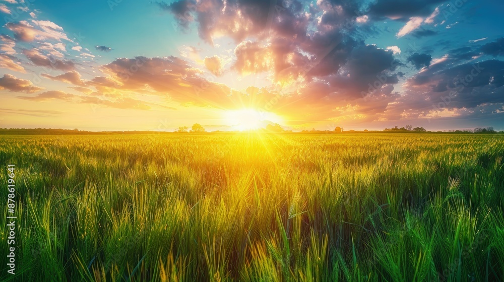 Golden Hour over a Field of Wheat Golden Hour over a Field of Wheat