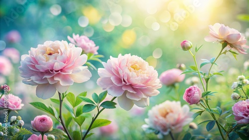 Beautiful Background with Pastel Flowers
