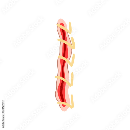 doctor suture cartoon. cut medical, incision room, care laceration doctor suture sign. isolated symbol vector illustration