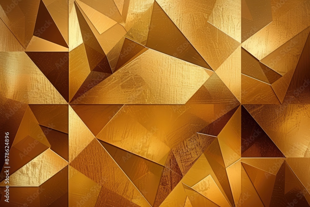 Abstract Golden Geometric Shapes Abstract Golden Geometric Shapes