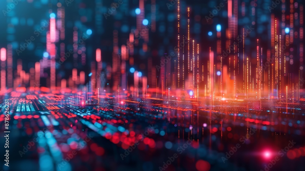 A dynamic 3D illustration of a stock market graph, with rising and falling lines, representing the volatility and dynamics of investment markets. A dynamic 3D illustration of a stock market graph, with rising and falling lines, representing the volatility and dynamics of investment markets.