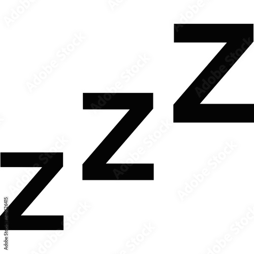 Zzz. Sleeping symbol. Zzz i con. Sleep snore icon,