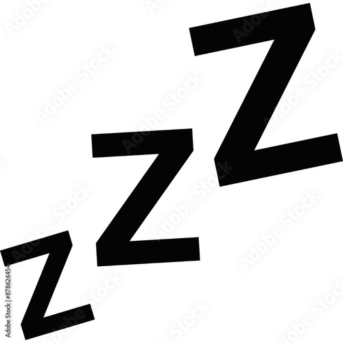 Zzz. Sleeping symbol. Zzz i con. Sleep snore icon,