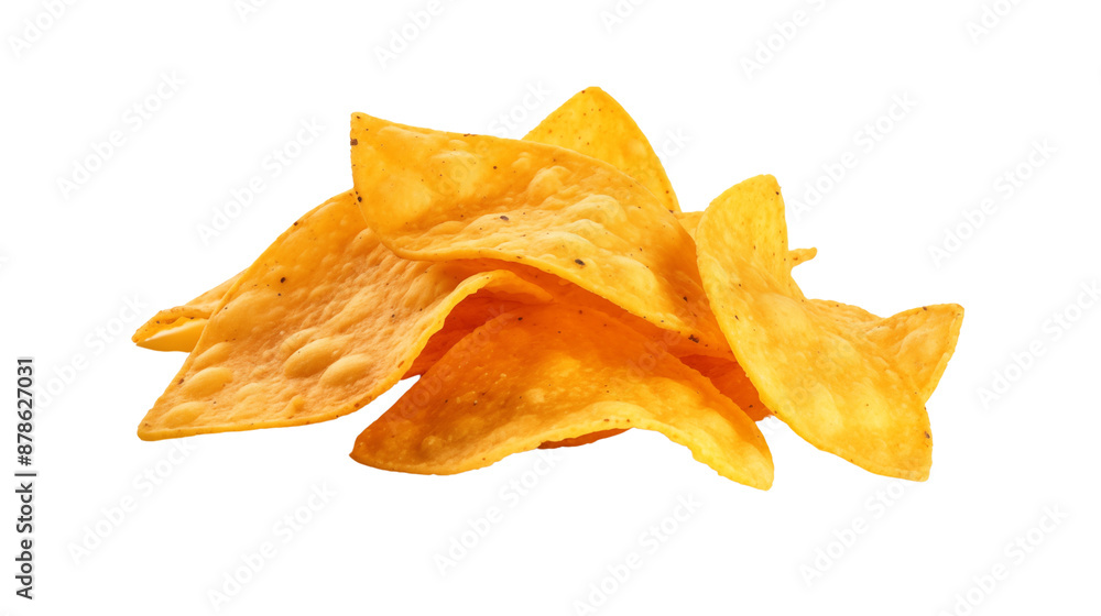Naklejka premium Delicious nachos chips, isolated on transparent background.