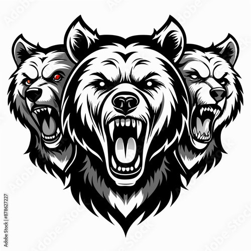 Photography wolf head mascot vector