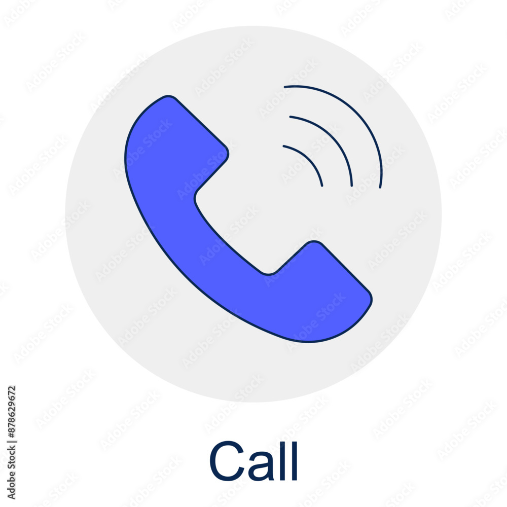 Call Us Icon with Phone Receiver, Phone Call Icon for Customer Service, Contact Us Icon with Telephone Symbol Call Us Icon with Phone Receiver, Phone Call Icon for Customer Service, Contact Us Icon with Telephone Symbol