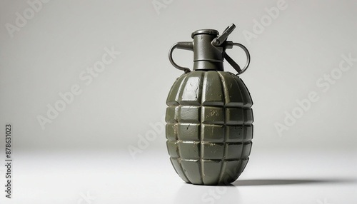 military grenade, isolated white background.