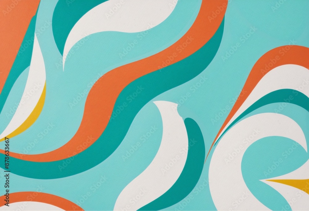 Modern Memphis Wave Pattern Background Illustration Modern Memphis Wave Pattern Background Illustration
