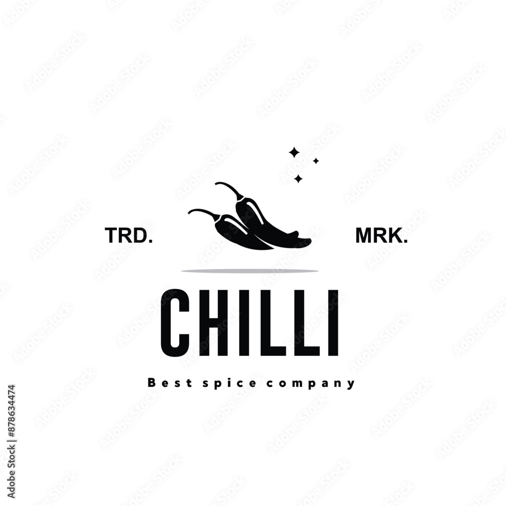 illustration of the chilli spice logo icon, kitchen spice for the cooking industry illustration of the chilli spice logo icon, kitchen spice for the cooking industry