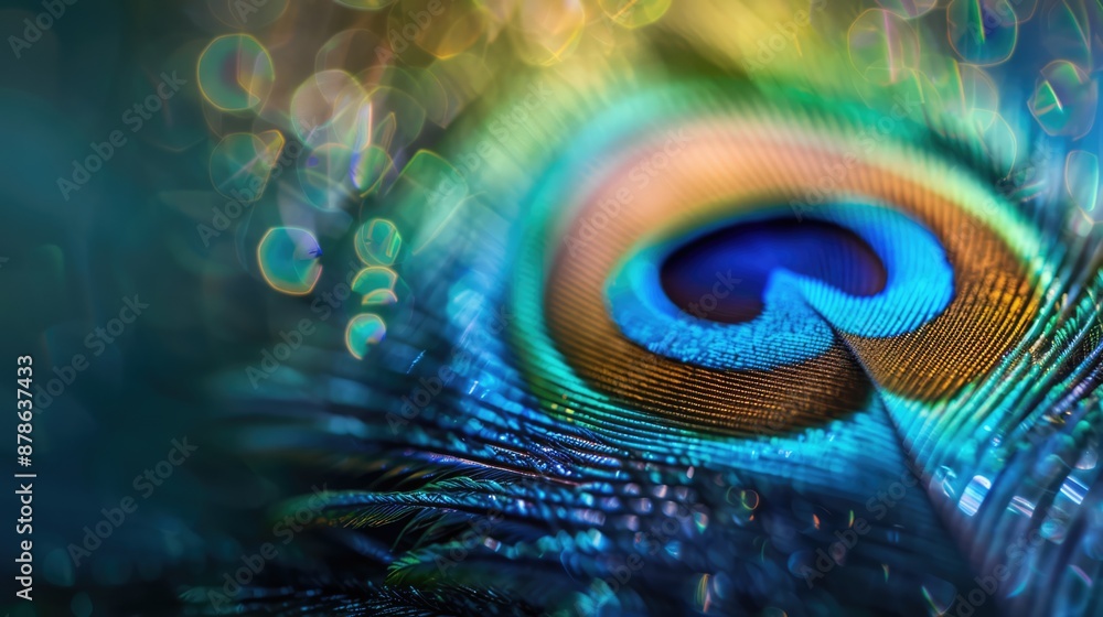 Naklejka premium Feather of a peacock