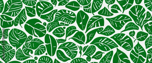 Obraz na płótnie Tree-inspired graphic design for a sustainable and eco-friendly textile print w salonie