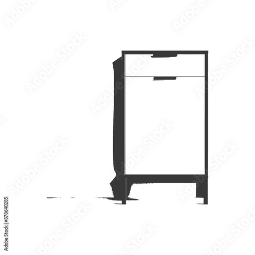minimalist logo or symbol bedroom cabinet black color only