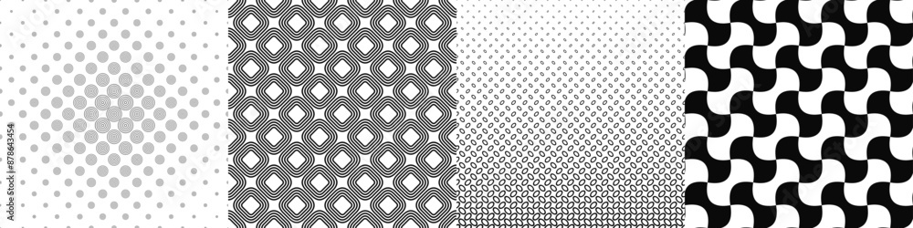 Black and white pattern collection Black and white pattern collection