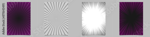 Abstract ray burst brochure background collection
